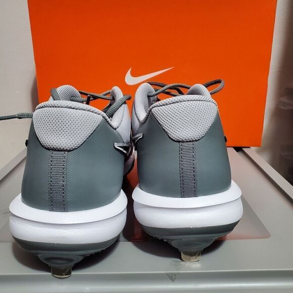 Nike Alpha Huarache 3 Varsity Low Mens Sz 12 Cleat Light Grey Black CT0829-023 - Picture 3 of 12